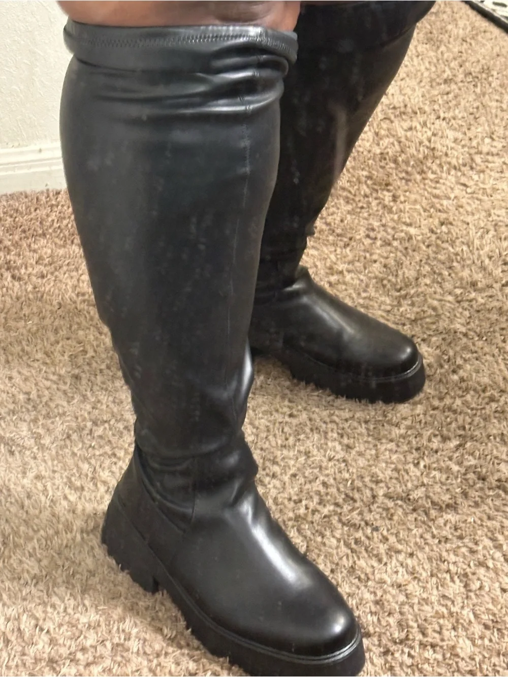 Fashion to Figure Black Over-the-Knee Platform Boots